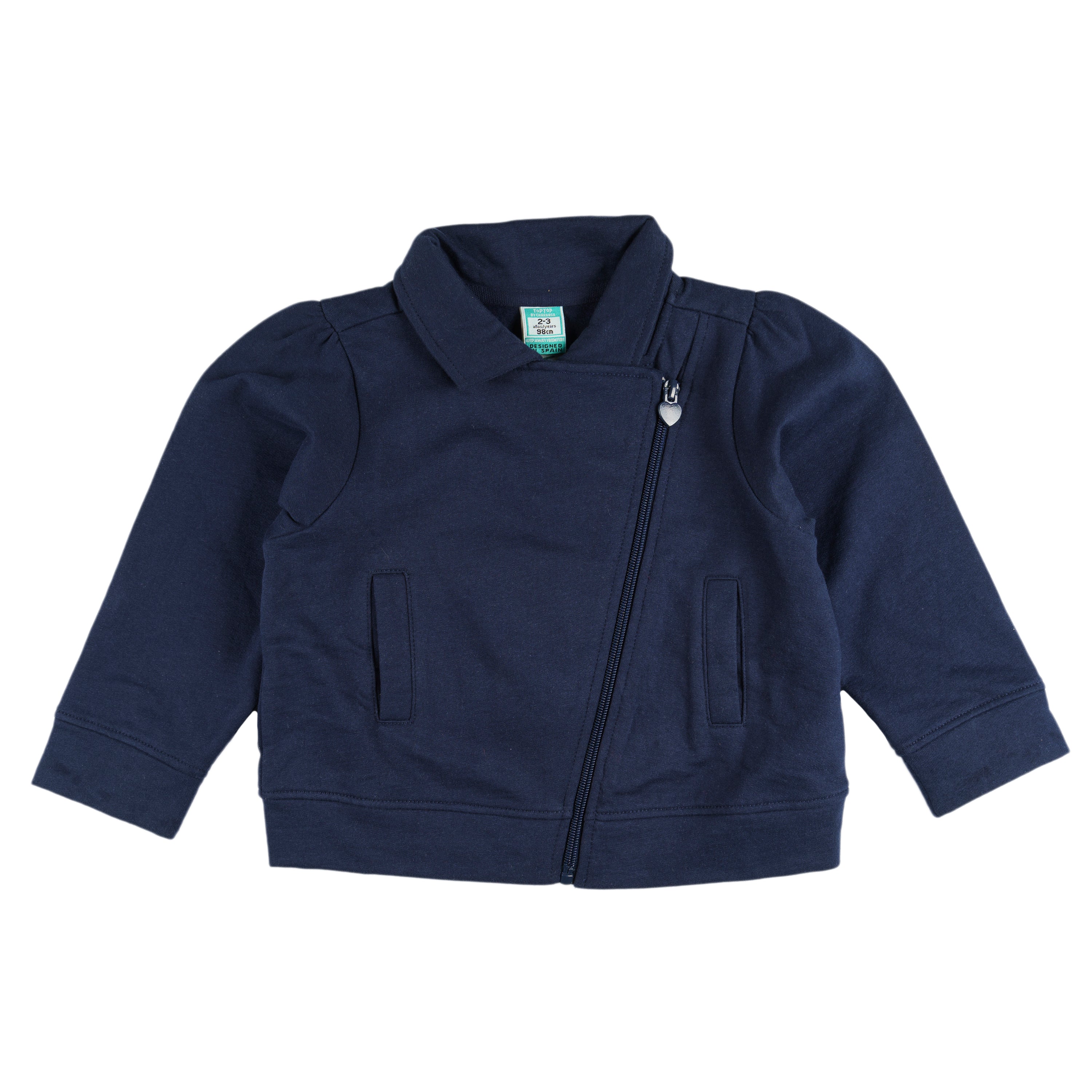 Chaqueta felpa niña azul marino