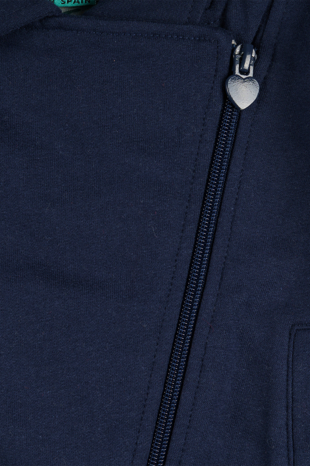 Chaqueta felpa niña azul marino