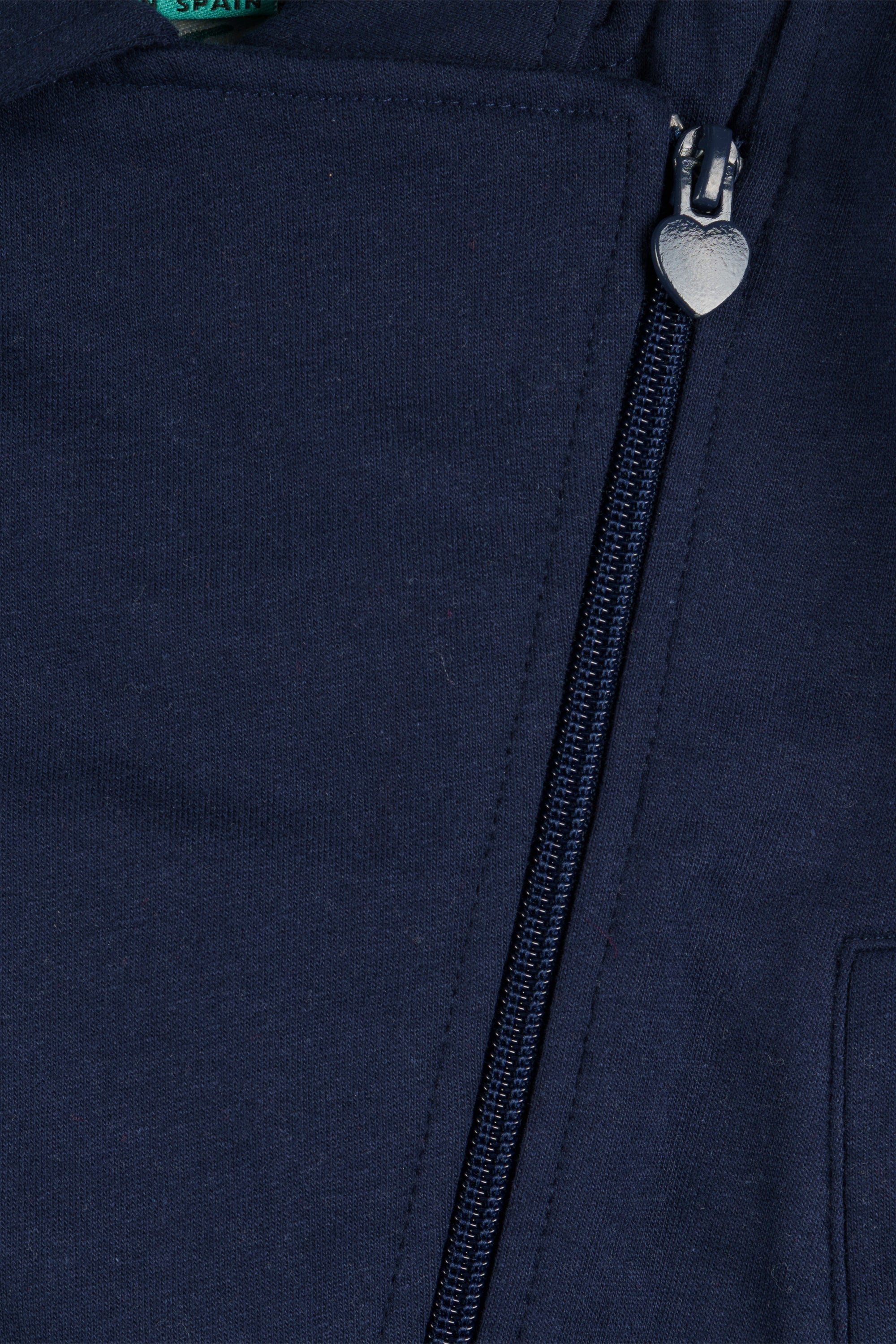 Chaqueta felpa niña azul marino