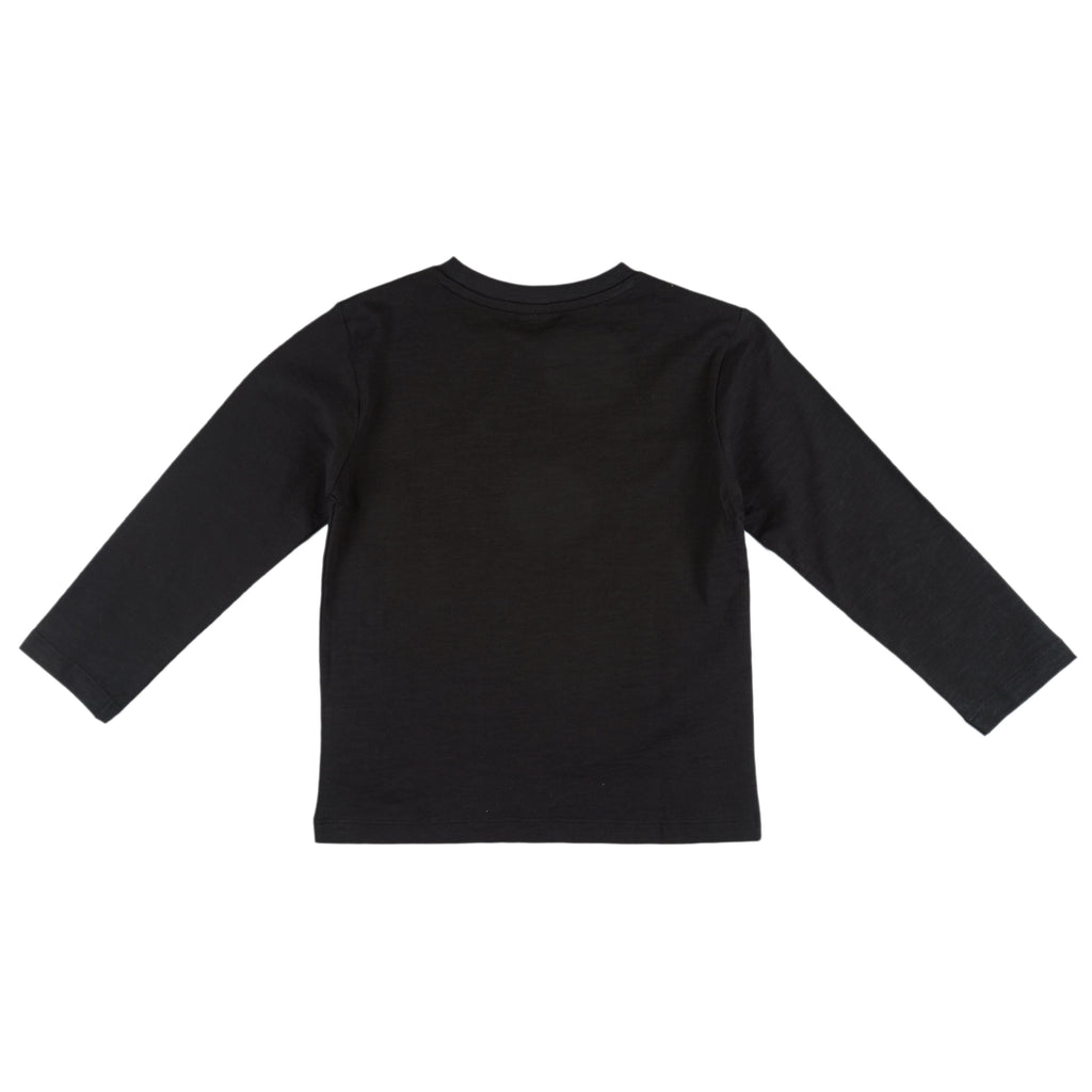 Camiseta niño manga larga negra skate divertida