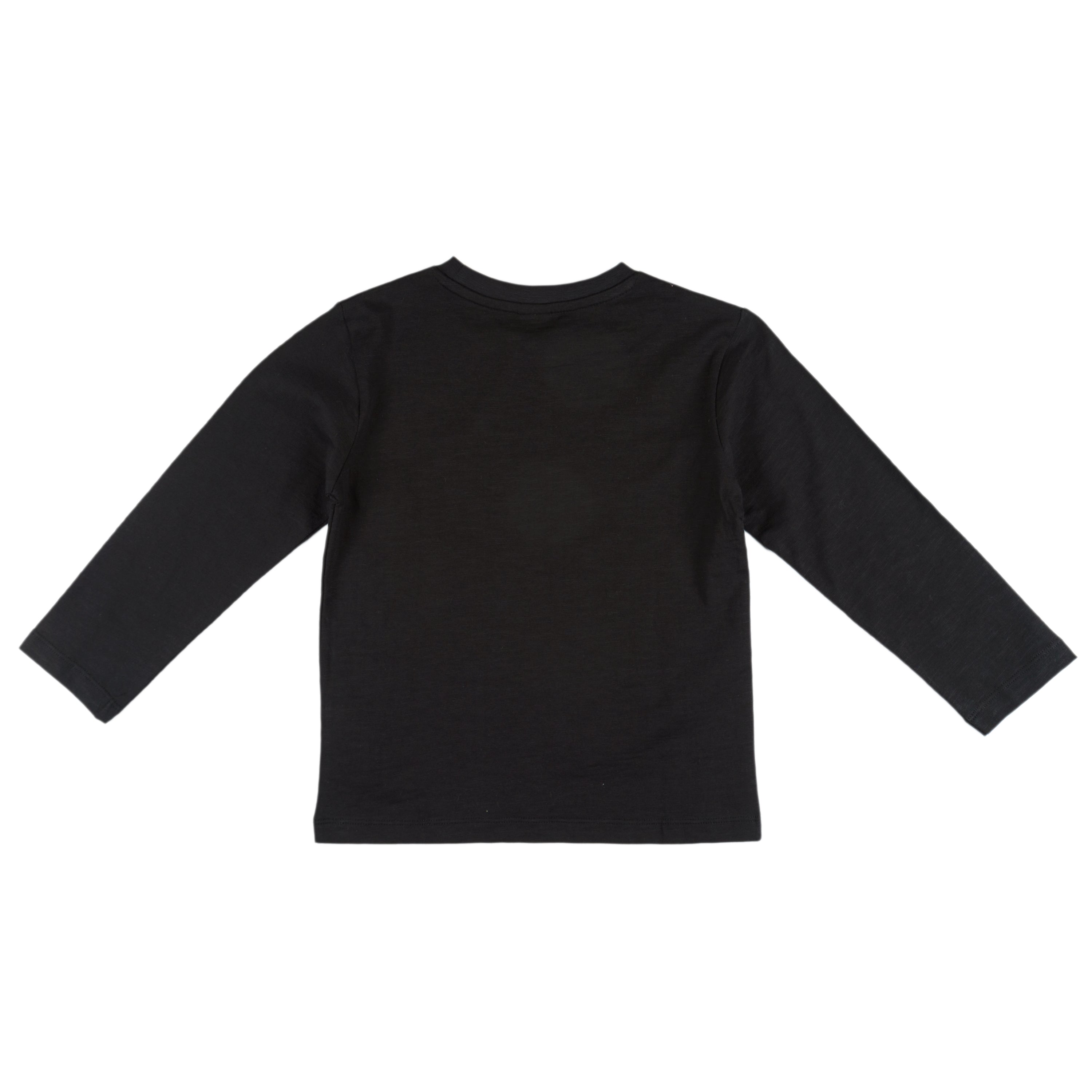 Camiseta niño manga larga negra skate divertida