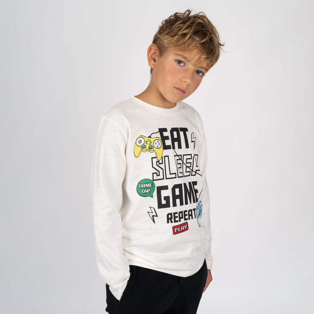 Camiseta de niño color crudo Charanga