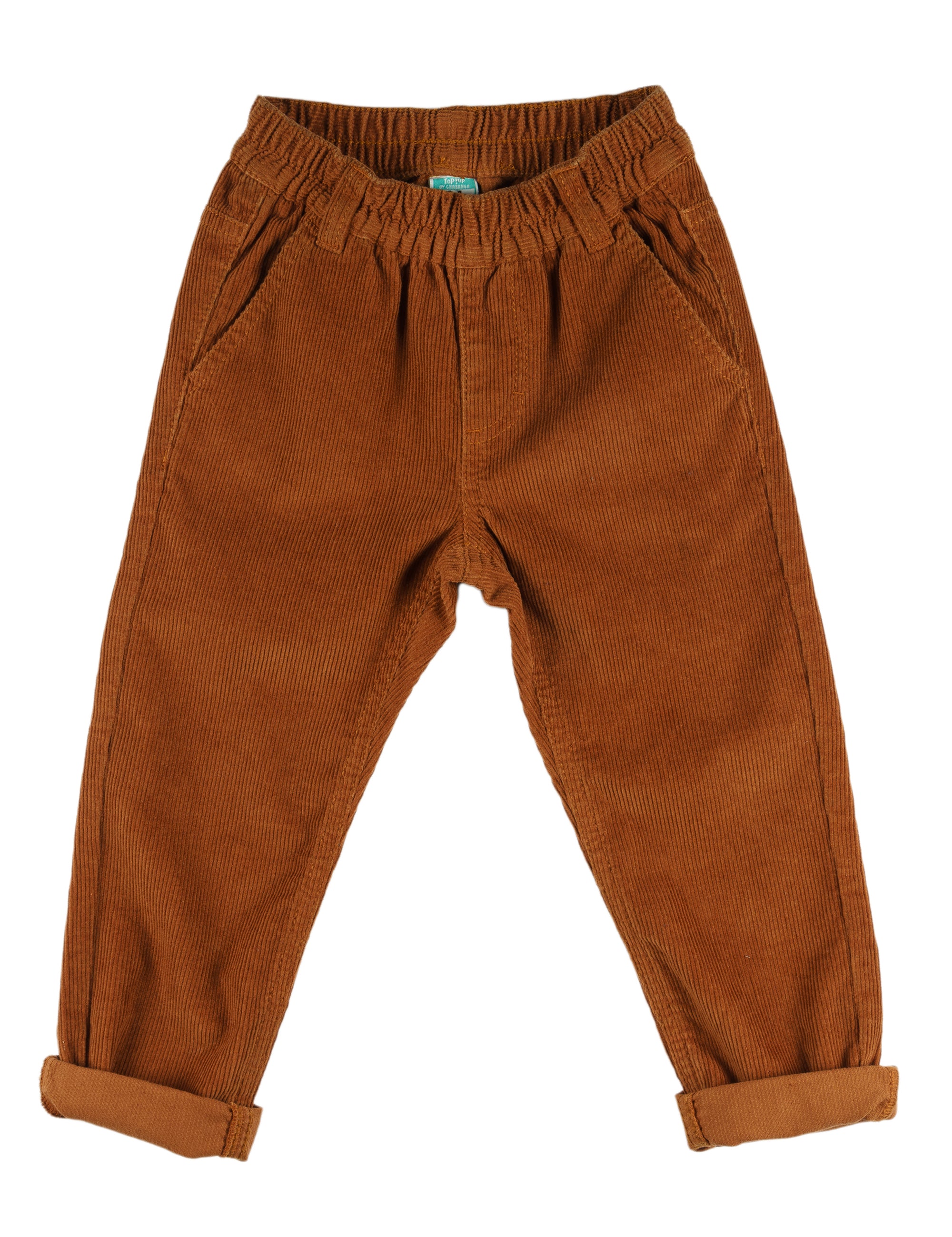 Pantalón de pana de niño color camel
