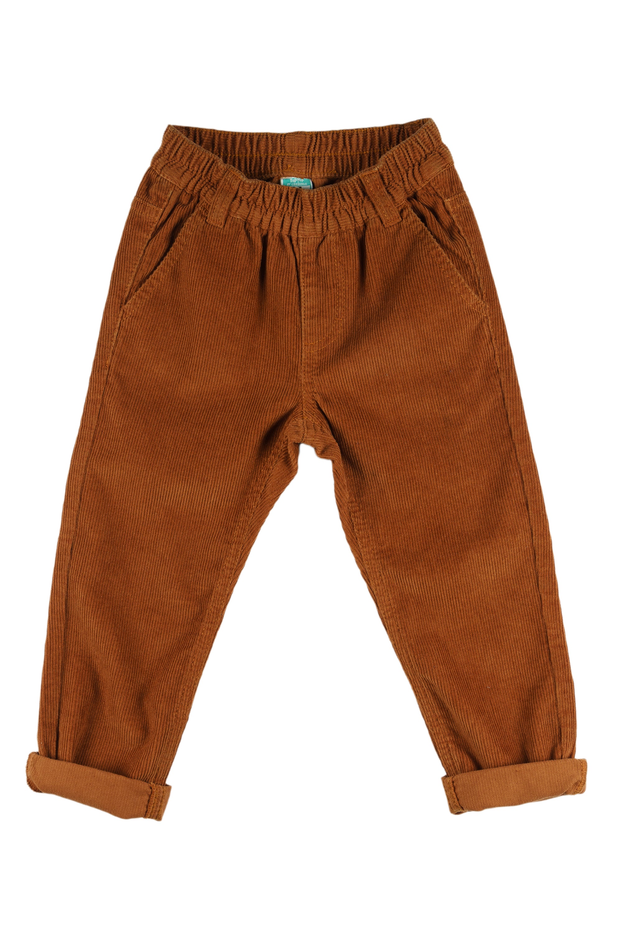 Pantalón de pana de niño color camel