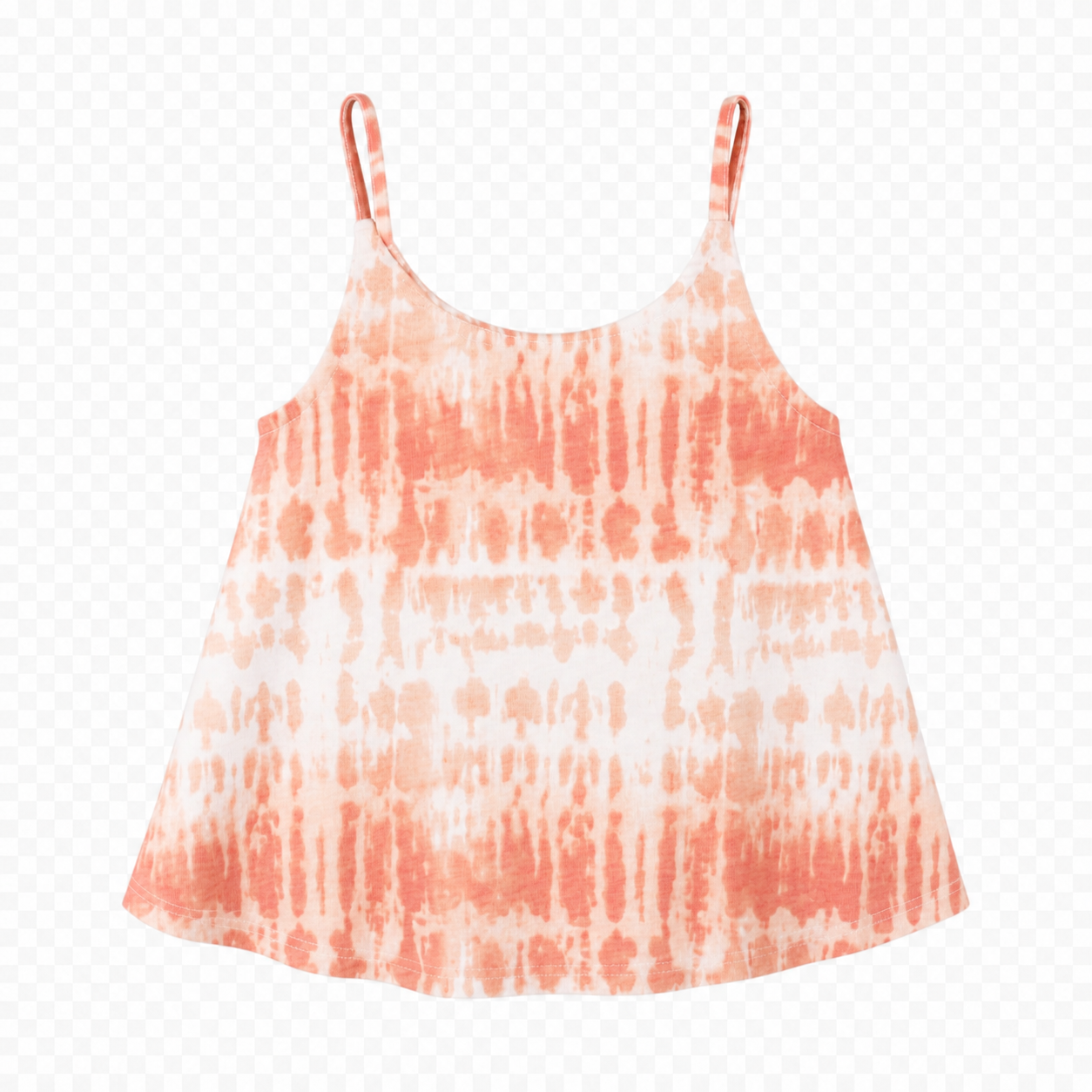 Camiseta de tirantes niña tie dye coral