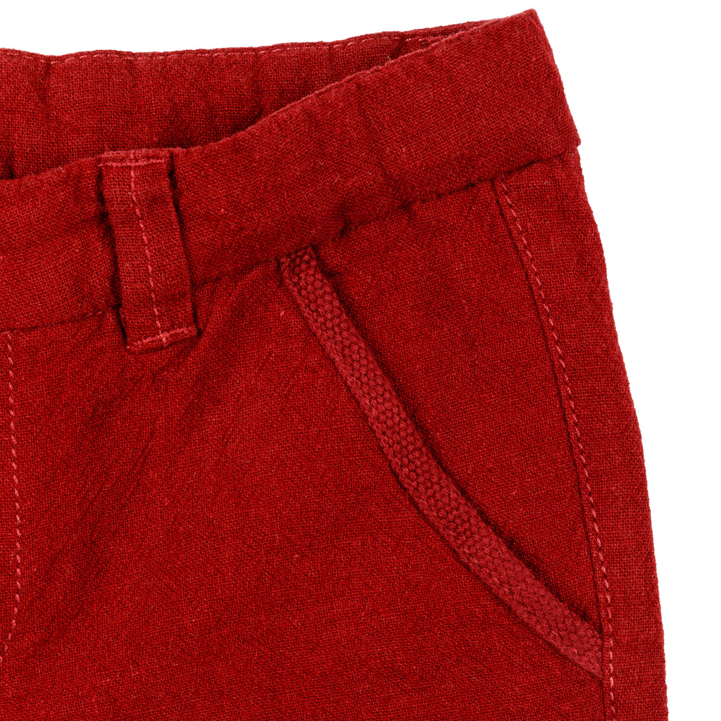 Bermuda niño roja con bolsillos