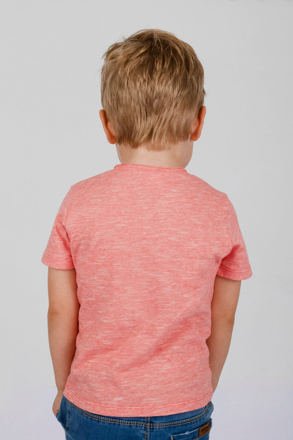 Camiseta de bebé niño coral bolsillo lateral