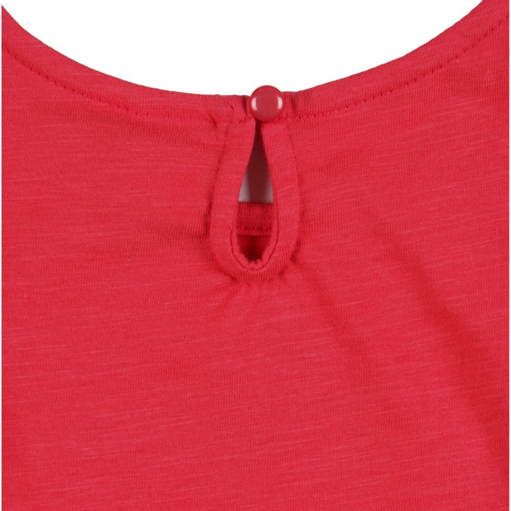 Camiseta niña roja con volantes