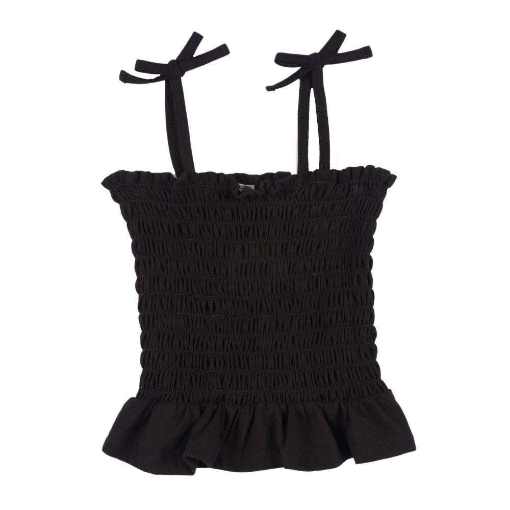 Camiseta de tirantes niña negra