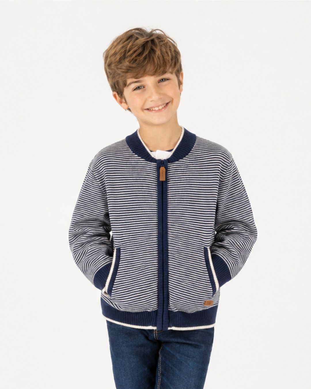 Chaqueta punto niño rayas