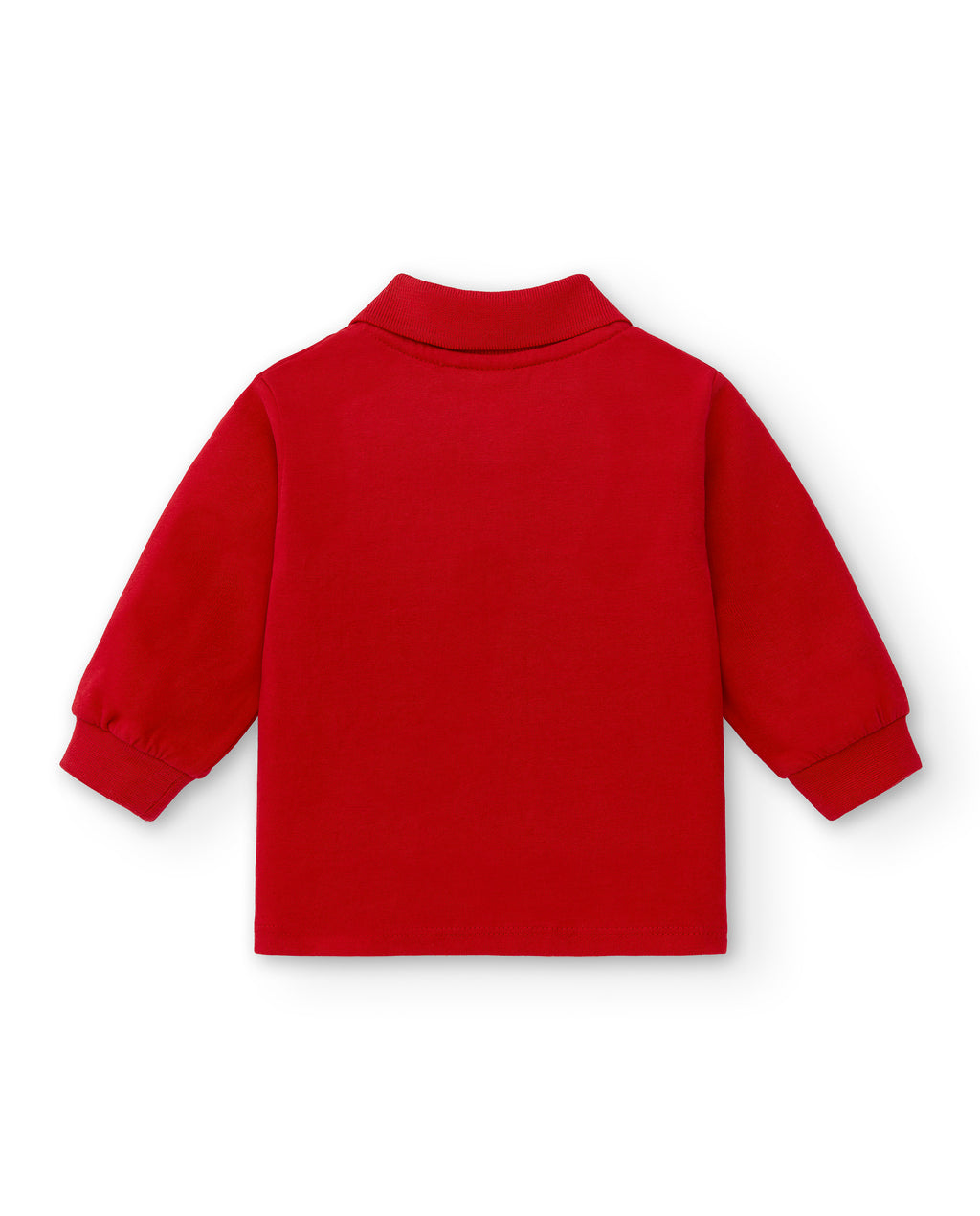 Polo de bebé rojo básico manga larga