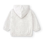 vista trasera sudadera niña gris con capucha