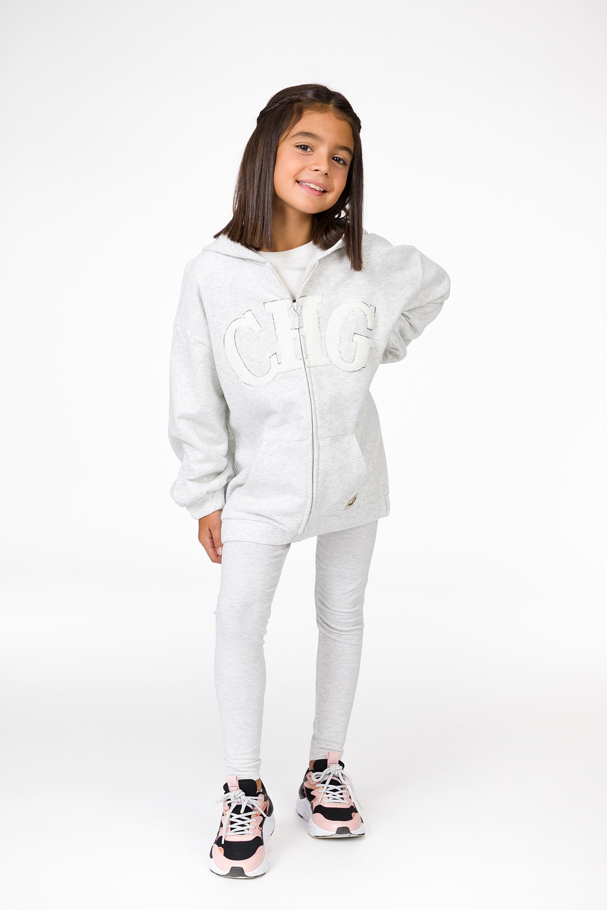 Sudadera gris de niña confort 