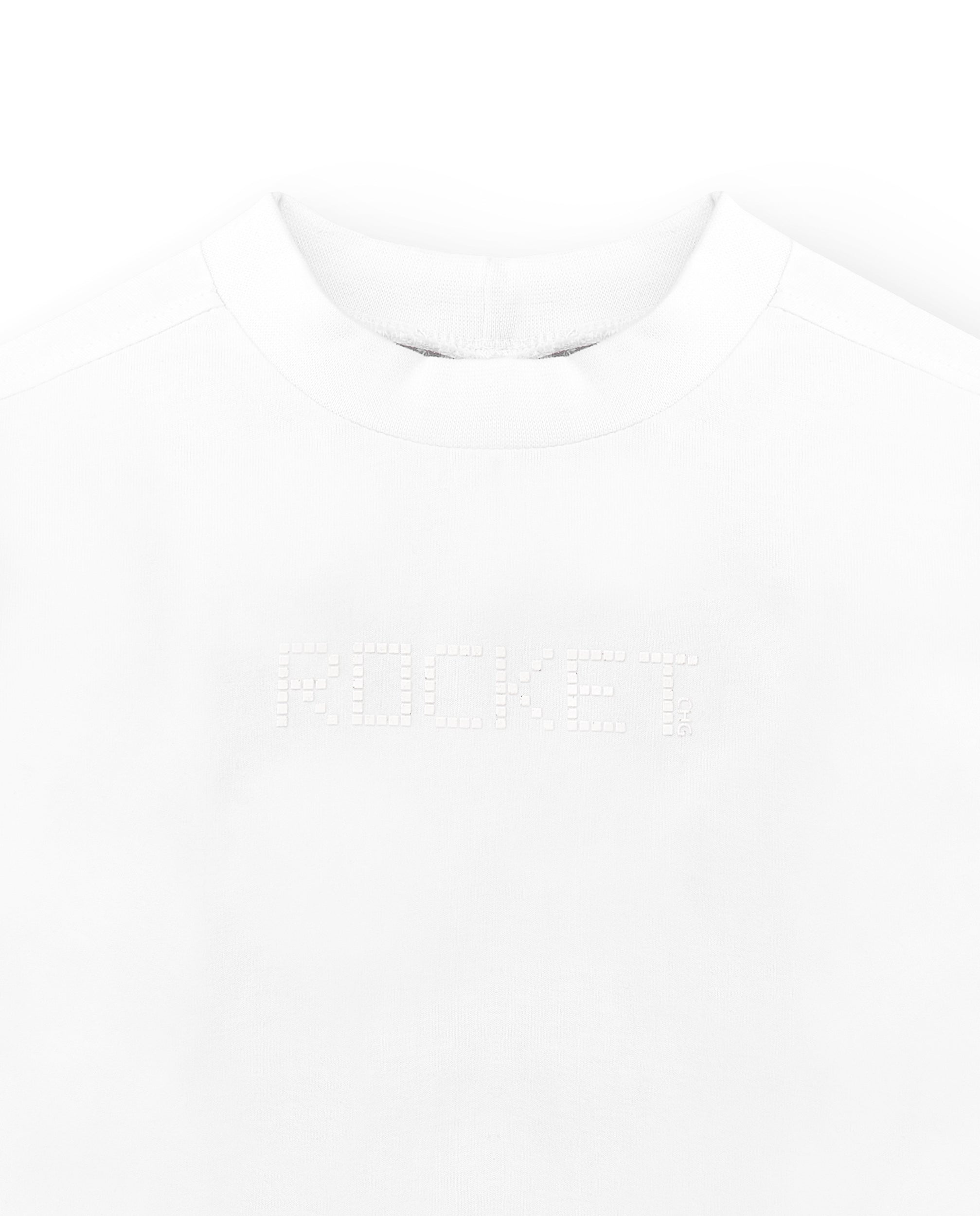 Camiseta manga larga blanca de niño cuello alto