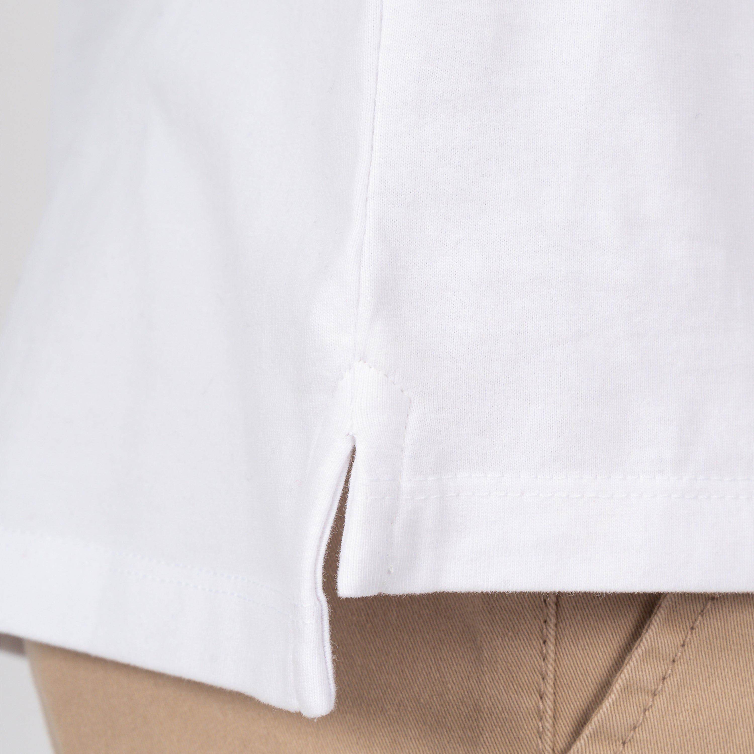 White high neck boy's t-shirt