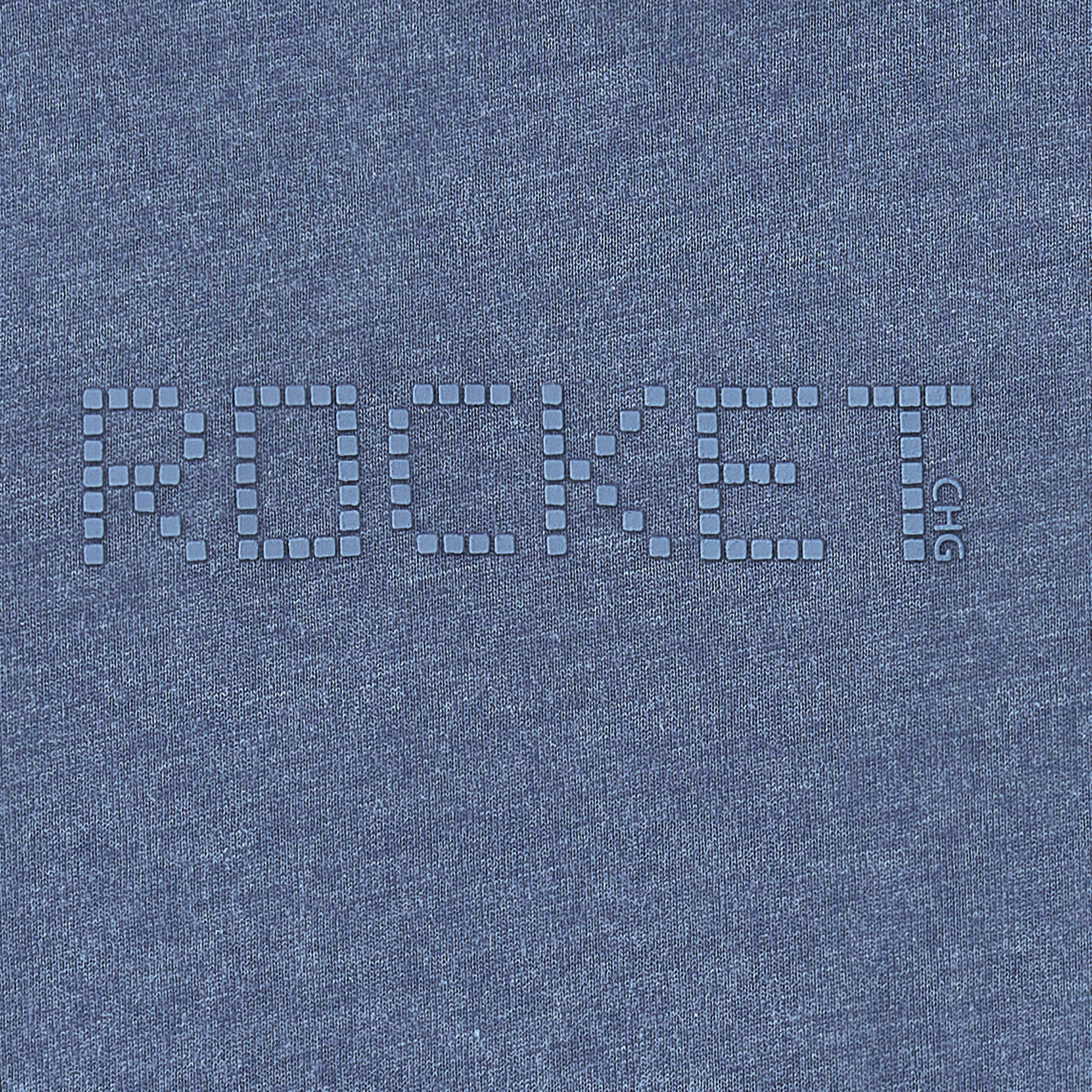 Camiseta algodón manga larga cuello alto azul