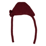 Gorro color ciruela tricotosa niña