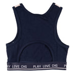 conjunto deportivo niña con top azul Love CHG