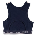 conjunto deportivo niña con top azul Love CHG