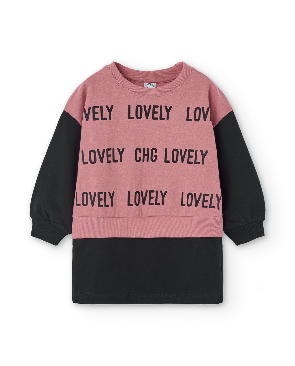 Vestido manga larga de niña multicolor Lovely