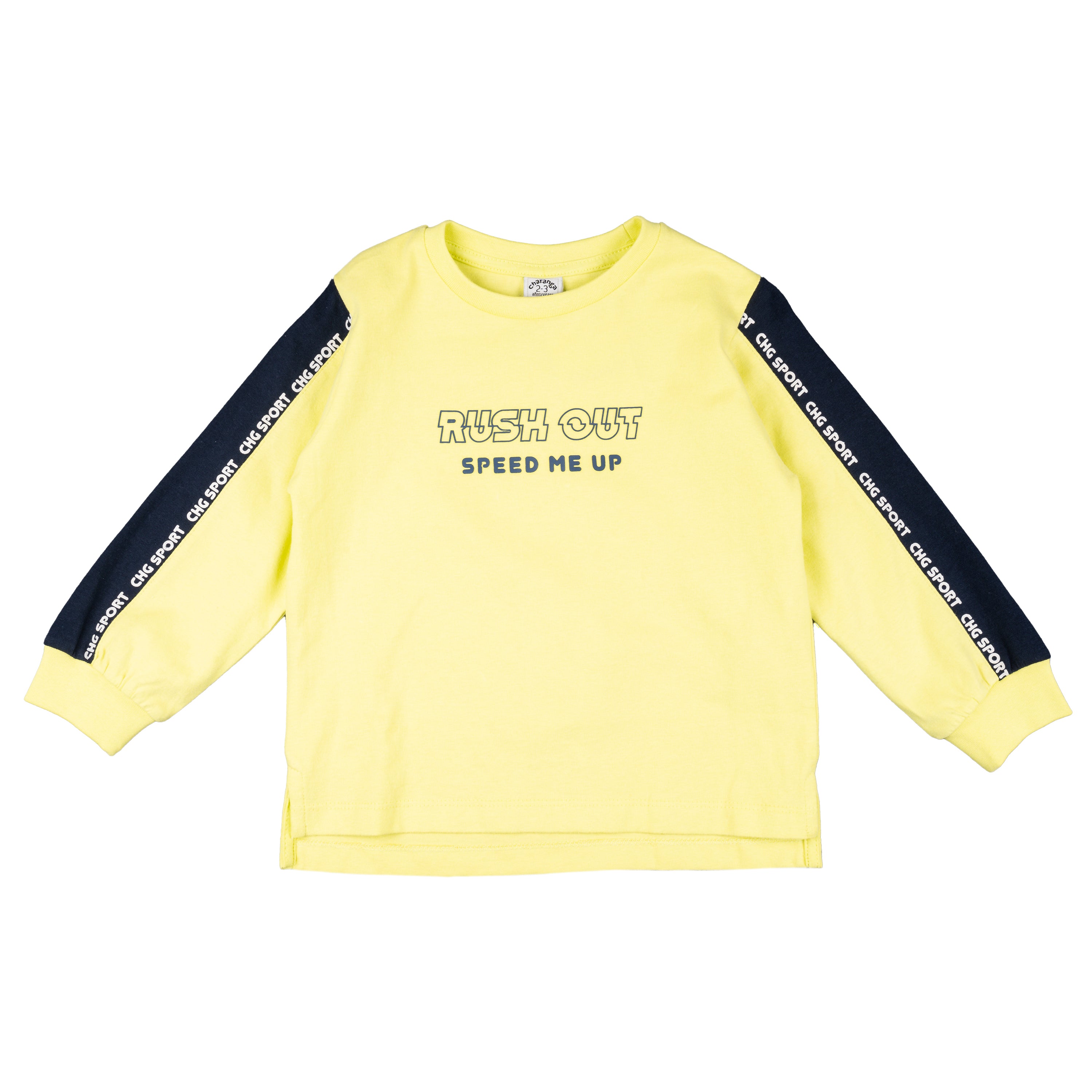 Camiseta de niño amarillo Rush out