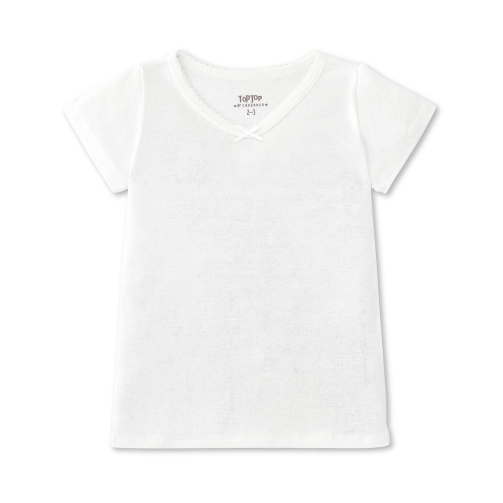 Camiseta interior niña manga corta algodón orgánico