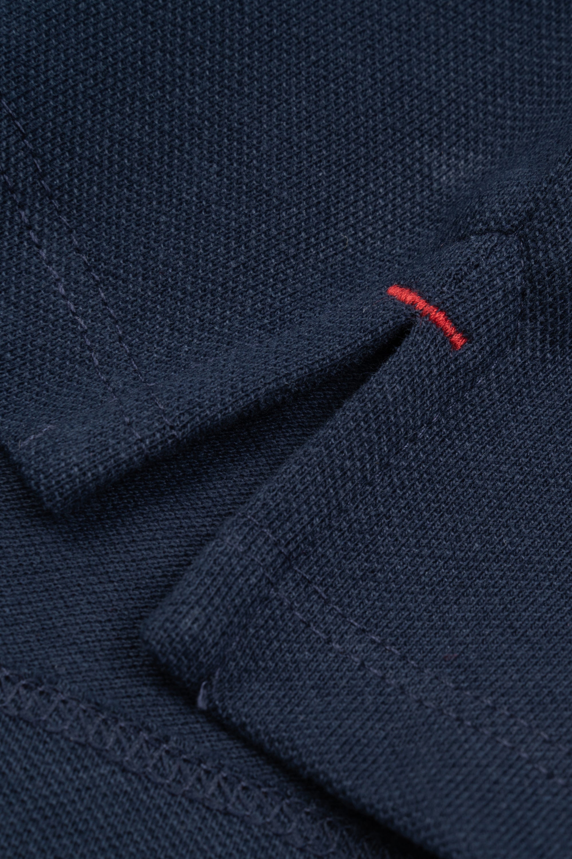 Navy boy's polo shirt with collar detail