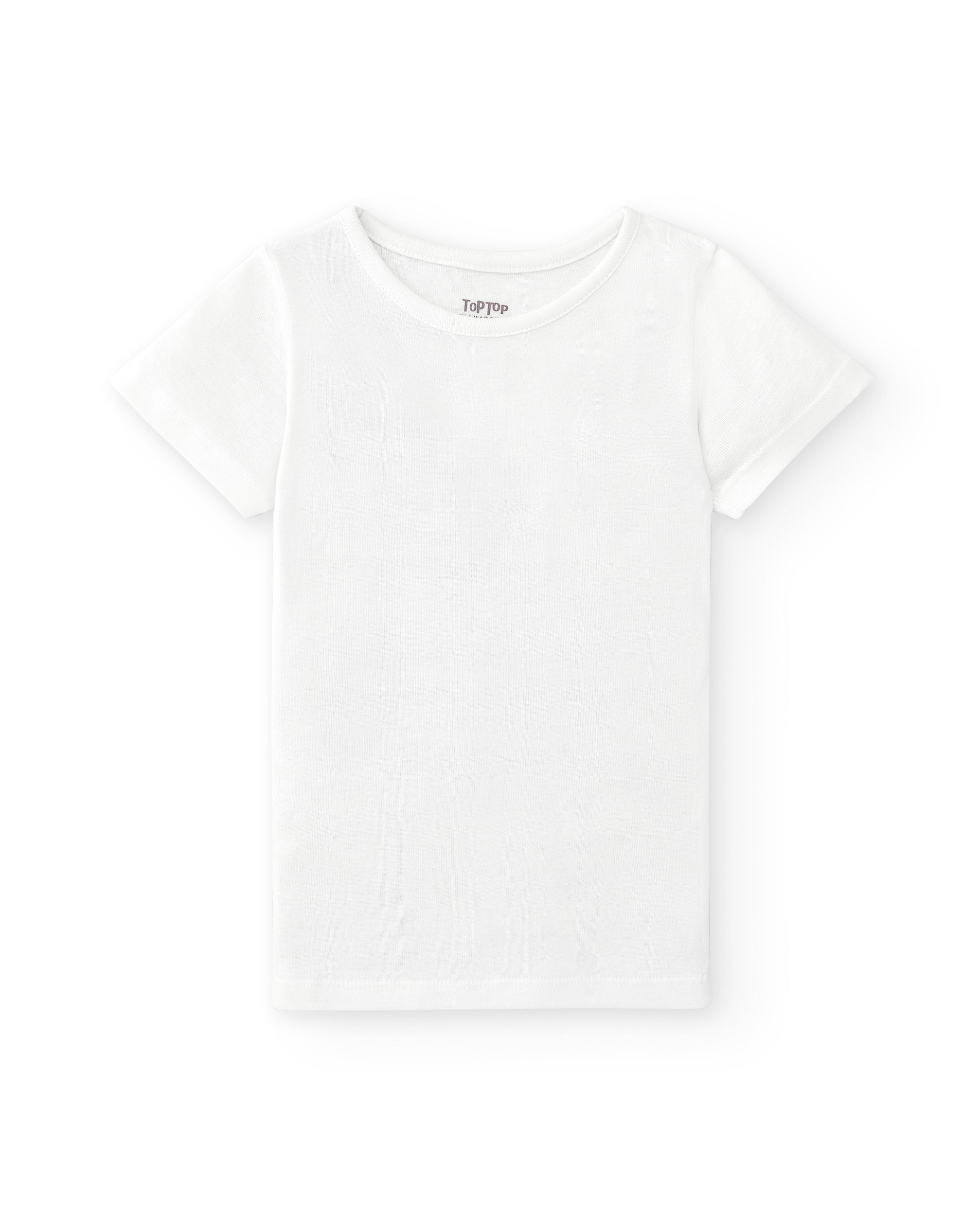 Camiseta interior blanca de niño de algodón orgánico
