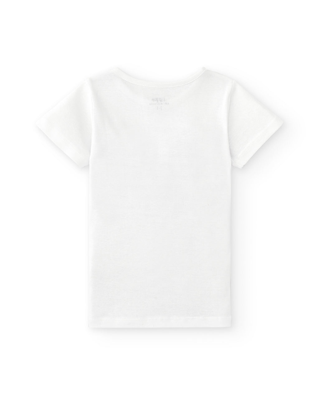 Camiseta interior blanca de niño de algodón orgánico