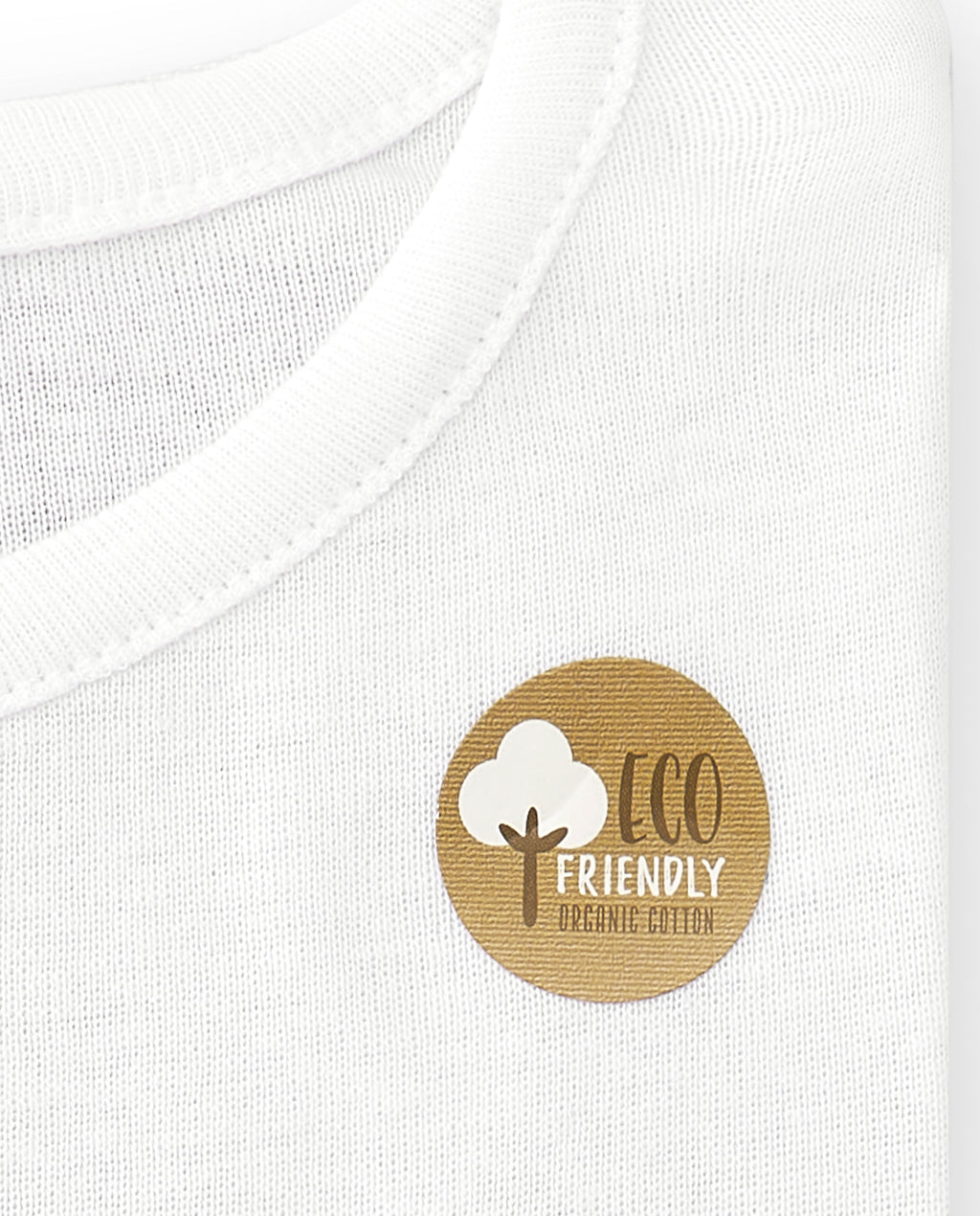 Camiseta interior blanca de niño de algodón orgánico