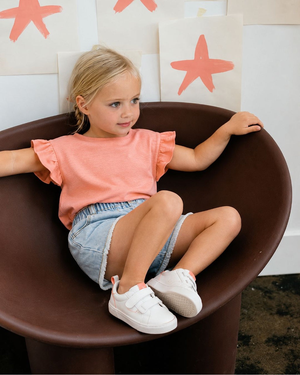 Camiseta coral para bebê