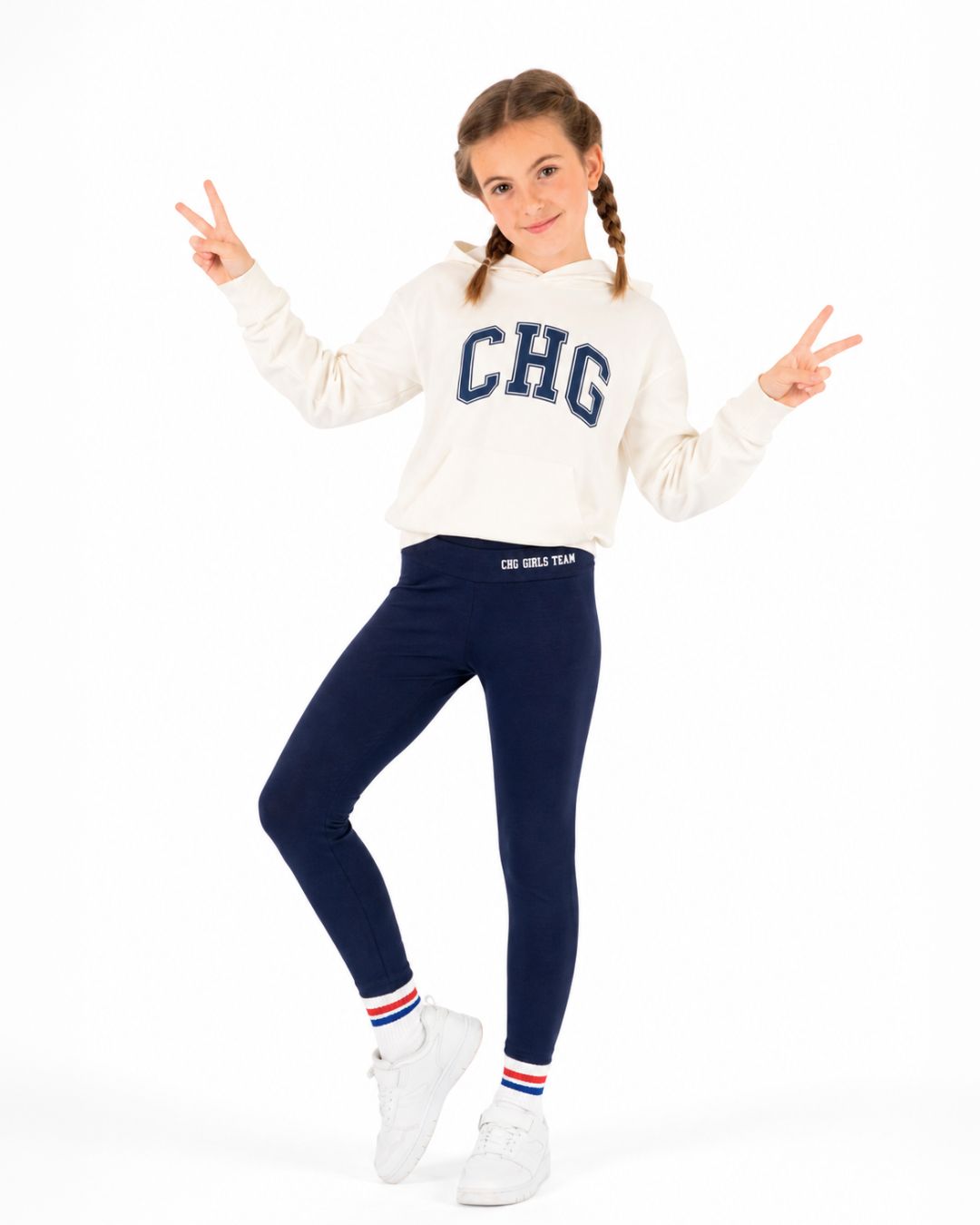 Legging niña azul marino | Cintura elástica y cómodo - 2-3 en Charanga