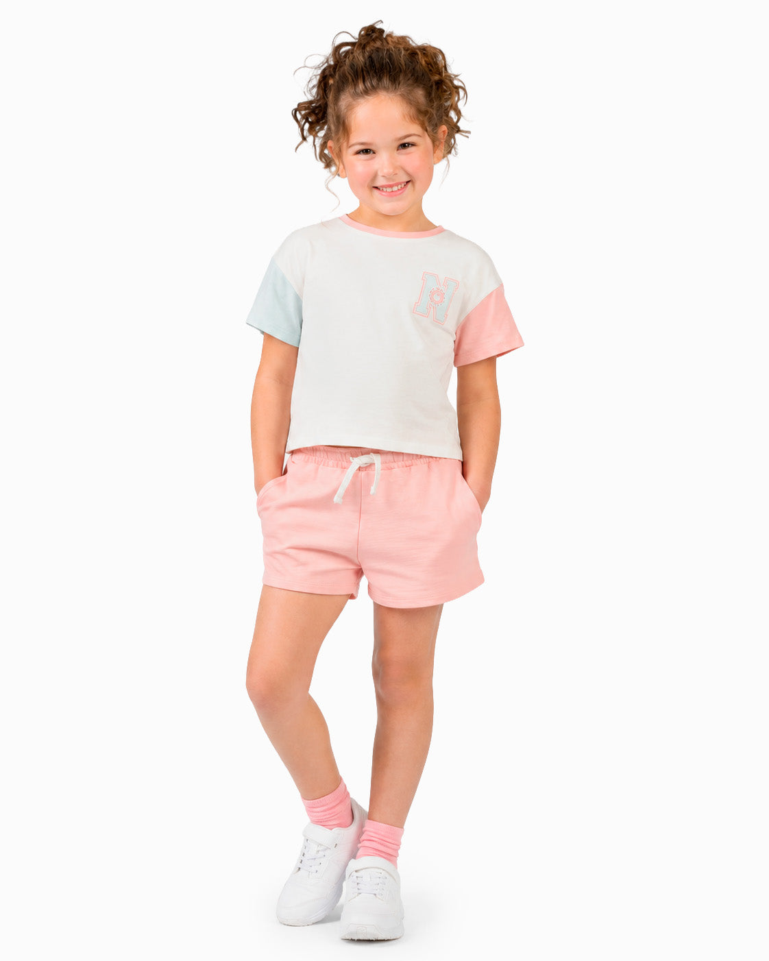 Short de niña rosa