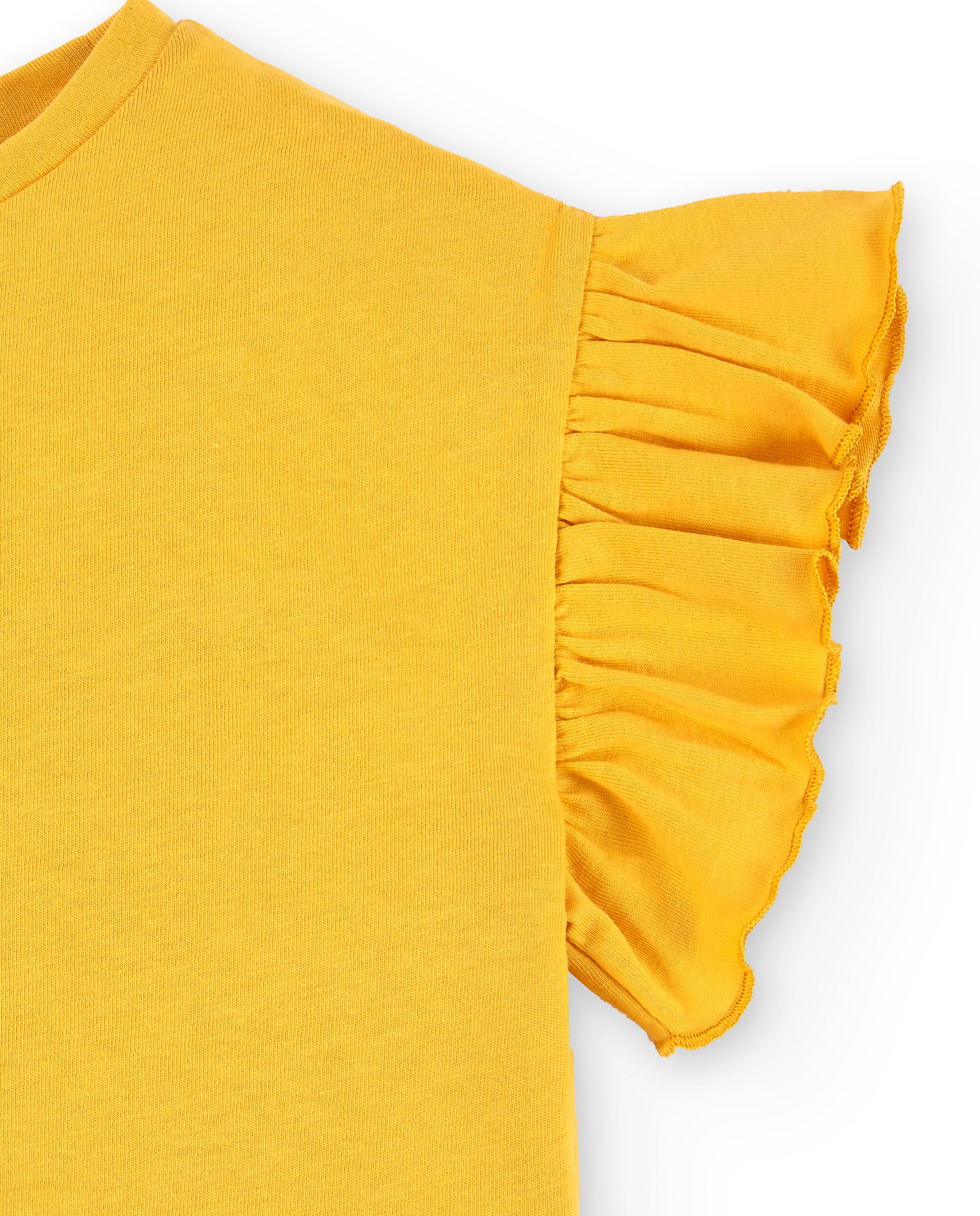 Camiseta de niña mostaza VERANO/Charanga