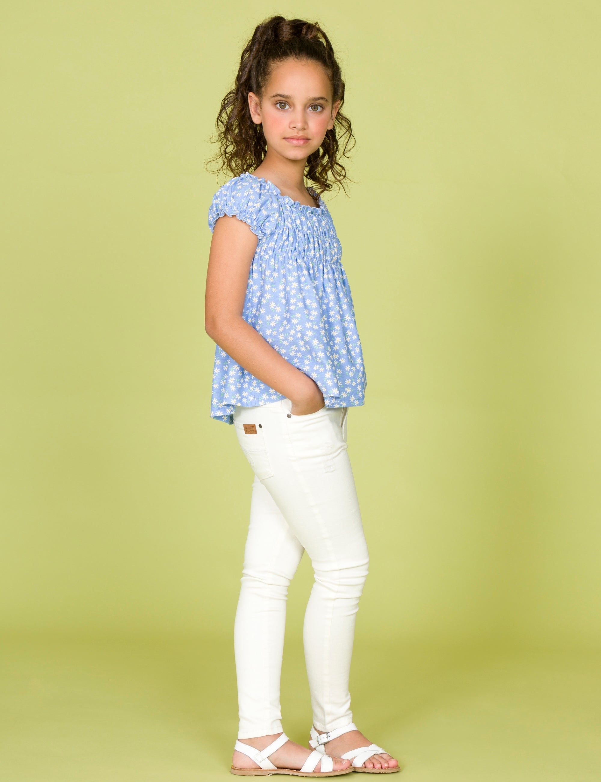 Pantalón de niña blanco VERANO/Charanga