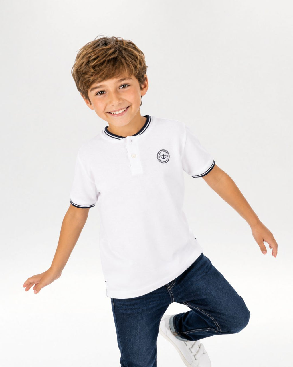 Polo garçon blanc