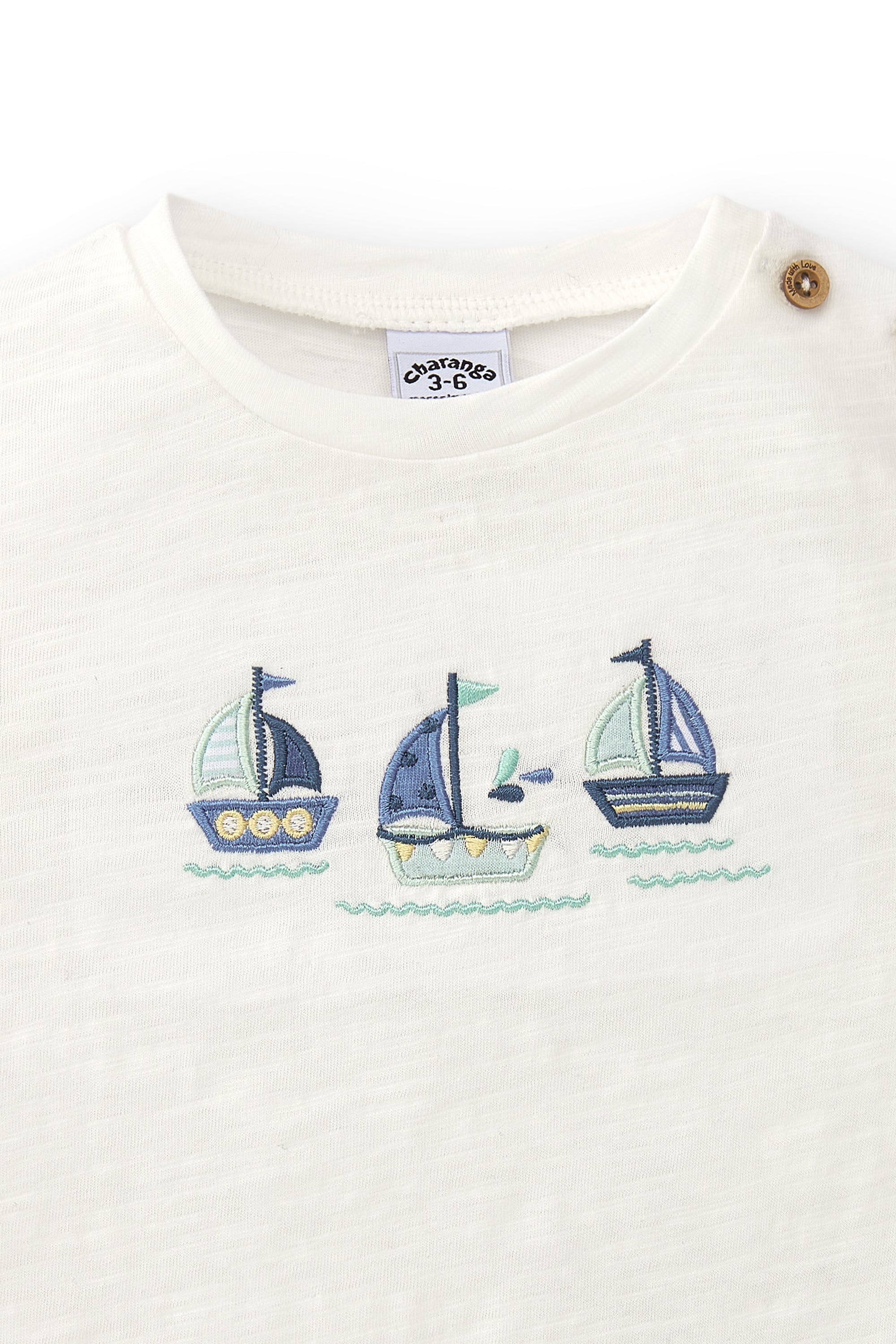 Camiseta de recién nacido crudo VERANO/Charanga