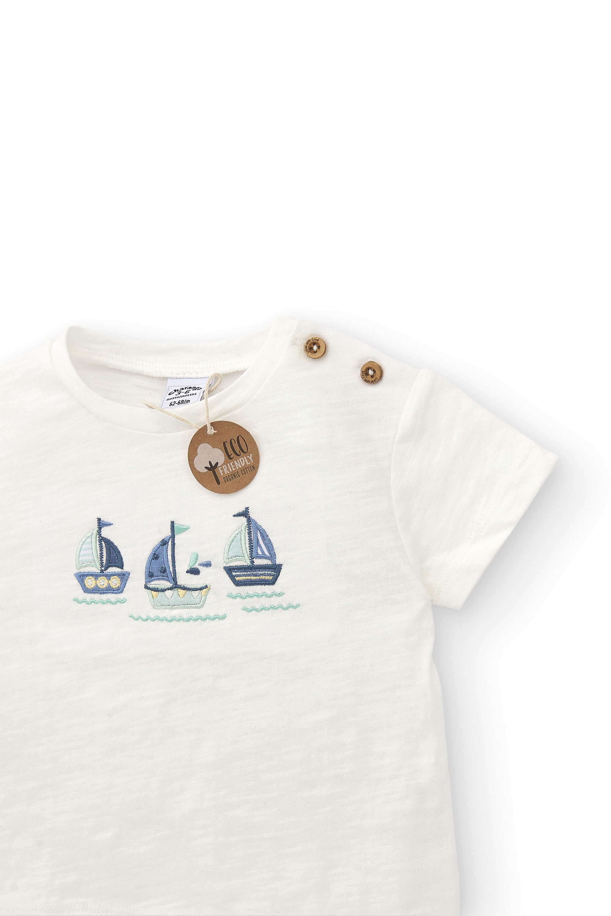 Camiseta de recién nacido crudo VERANO/Charanga