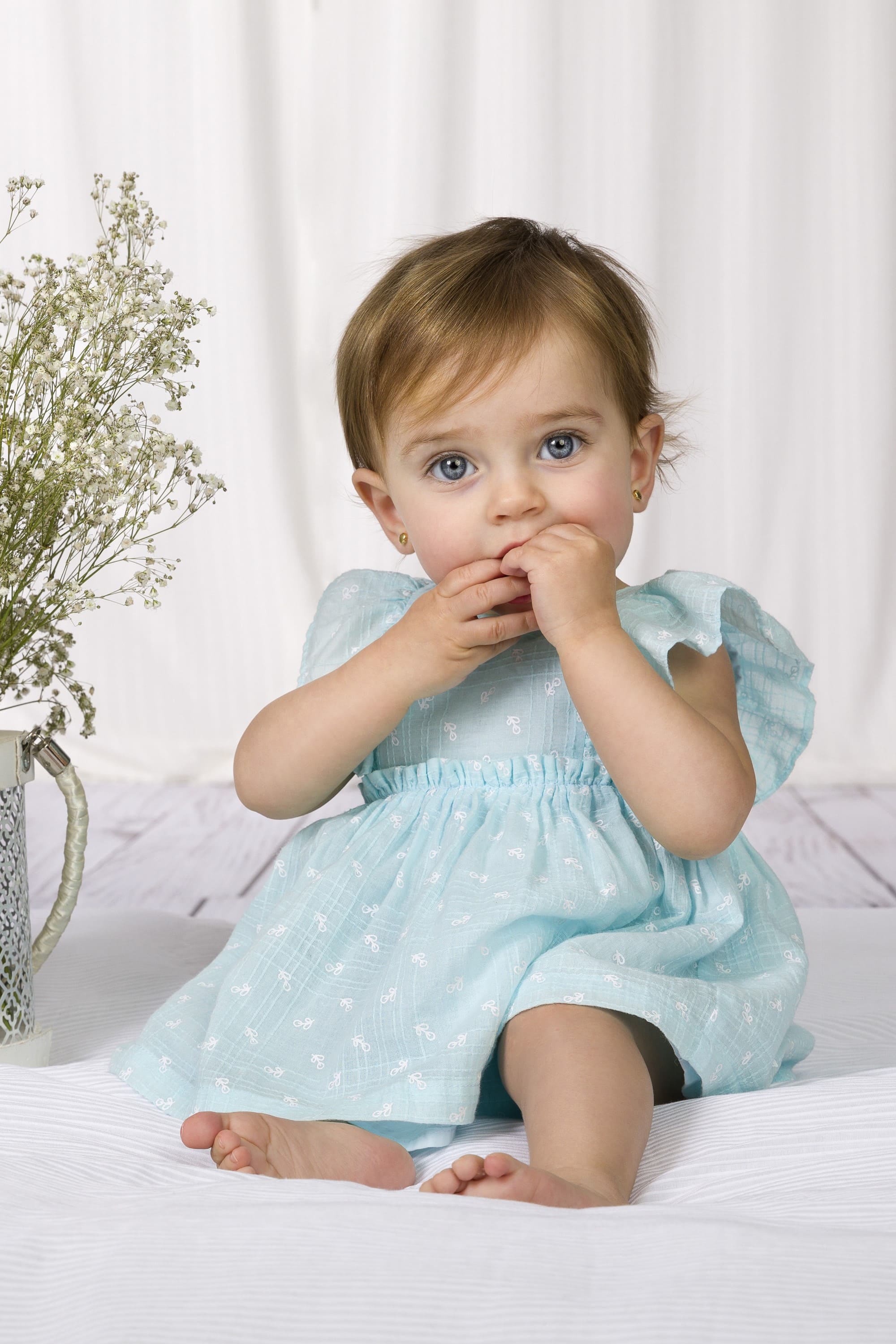 Aquamarine Newborn Dress
