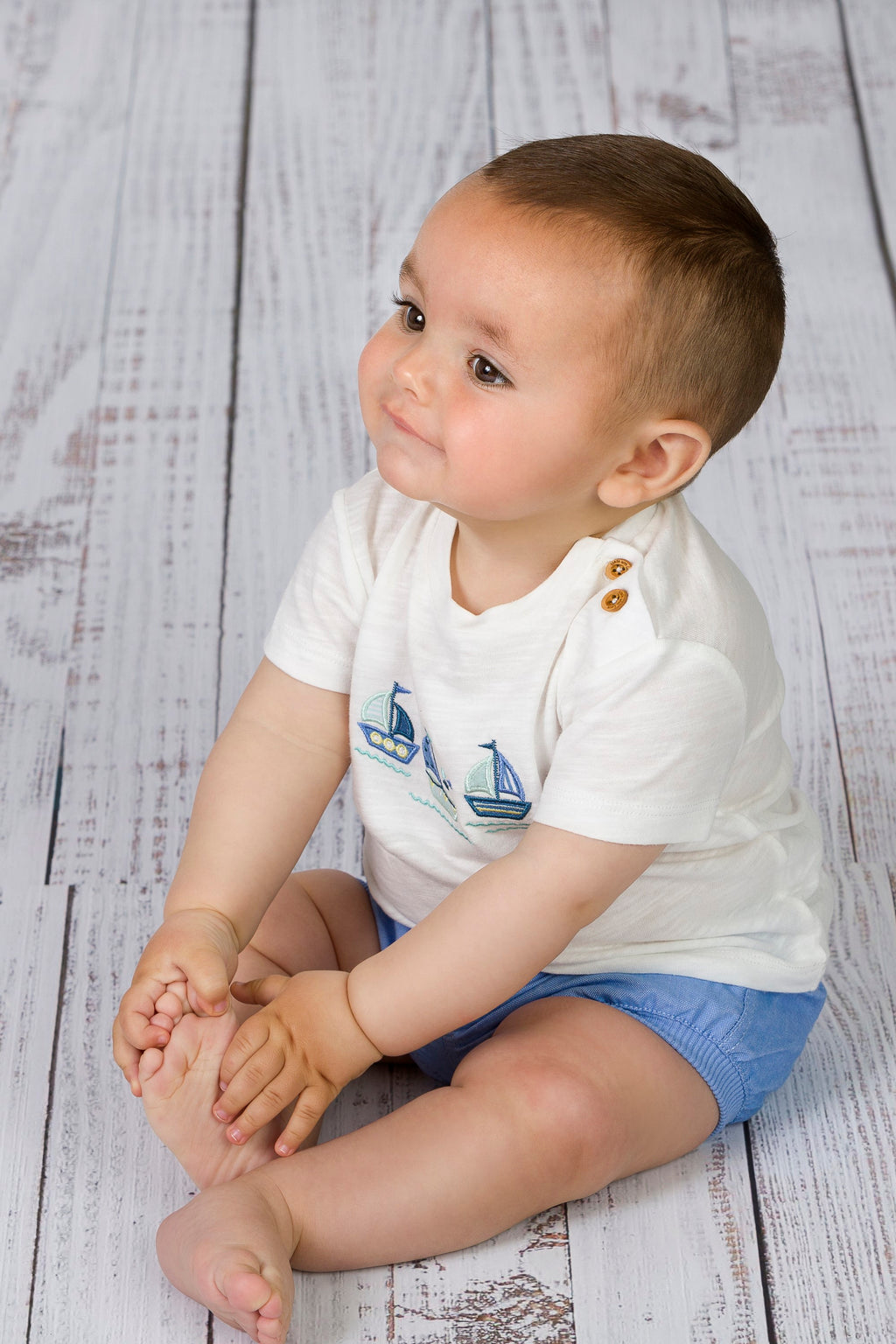 Bermuda de recién nacido azul VERANO/Charanga