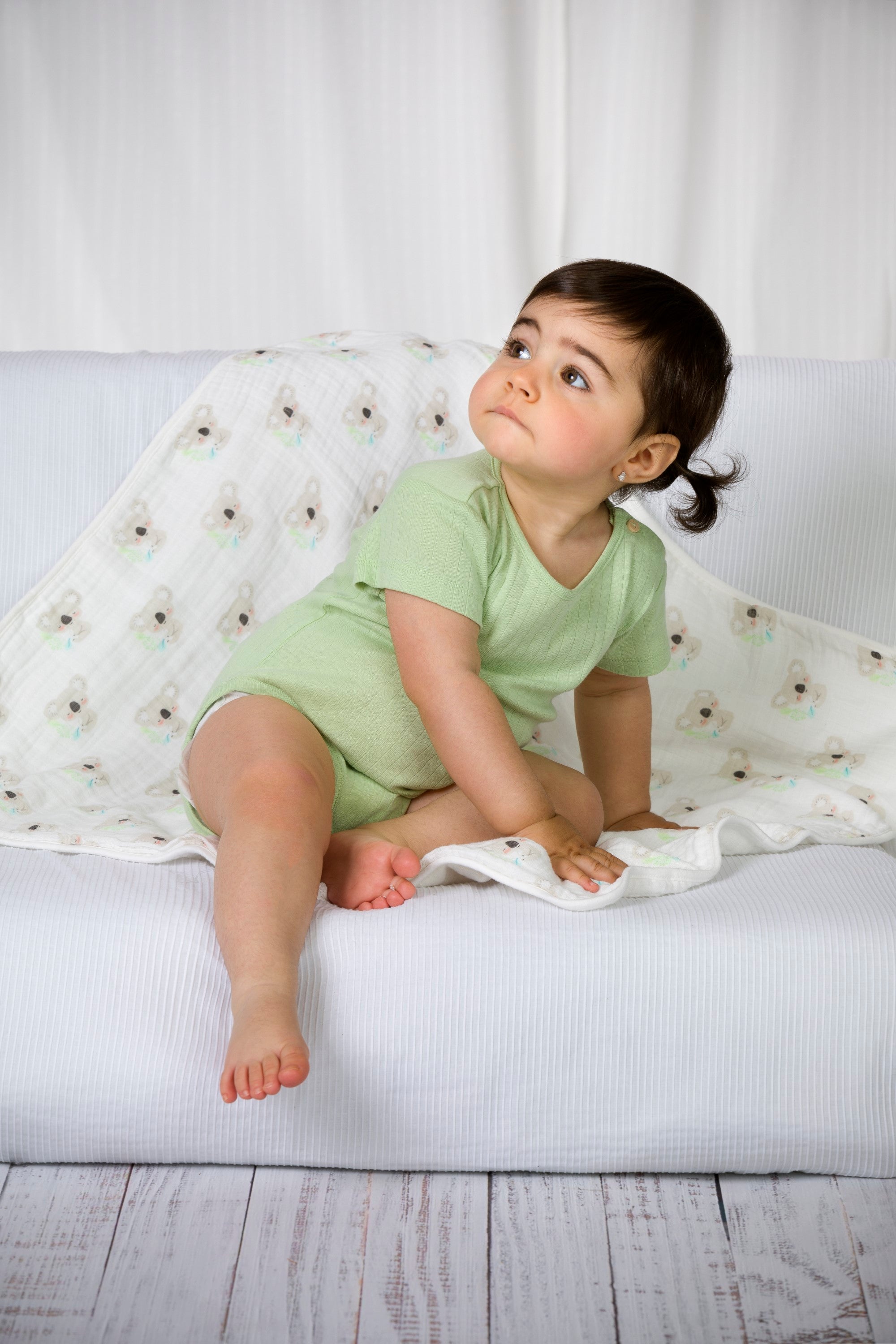 Manta de recién nacido blanco VERANO/Charanga