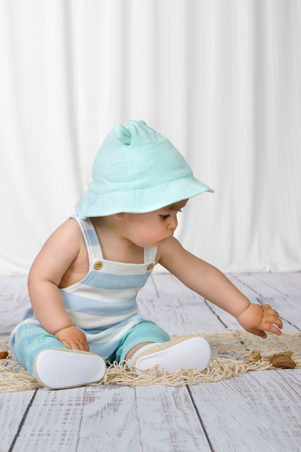 Gorro de recién nacido aguamarina VERANO/Charanga