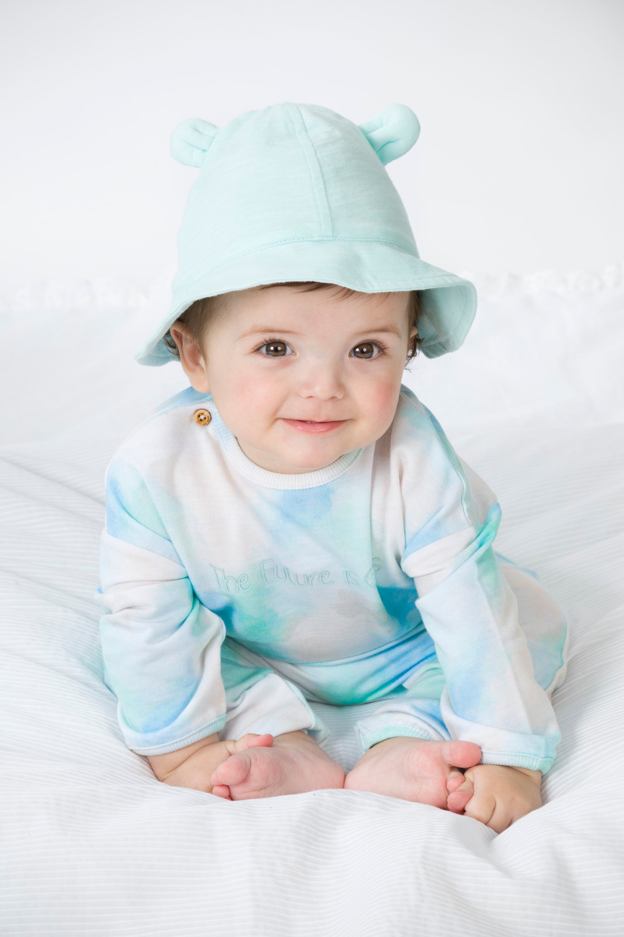 Gorro de recién nacido aguamarina VERANO/Charanga