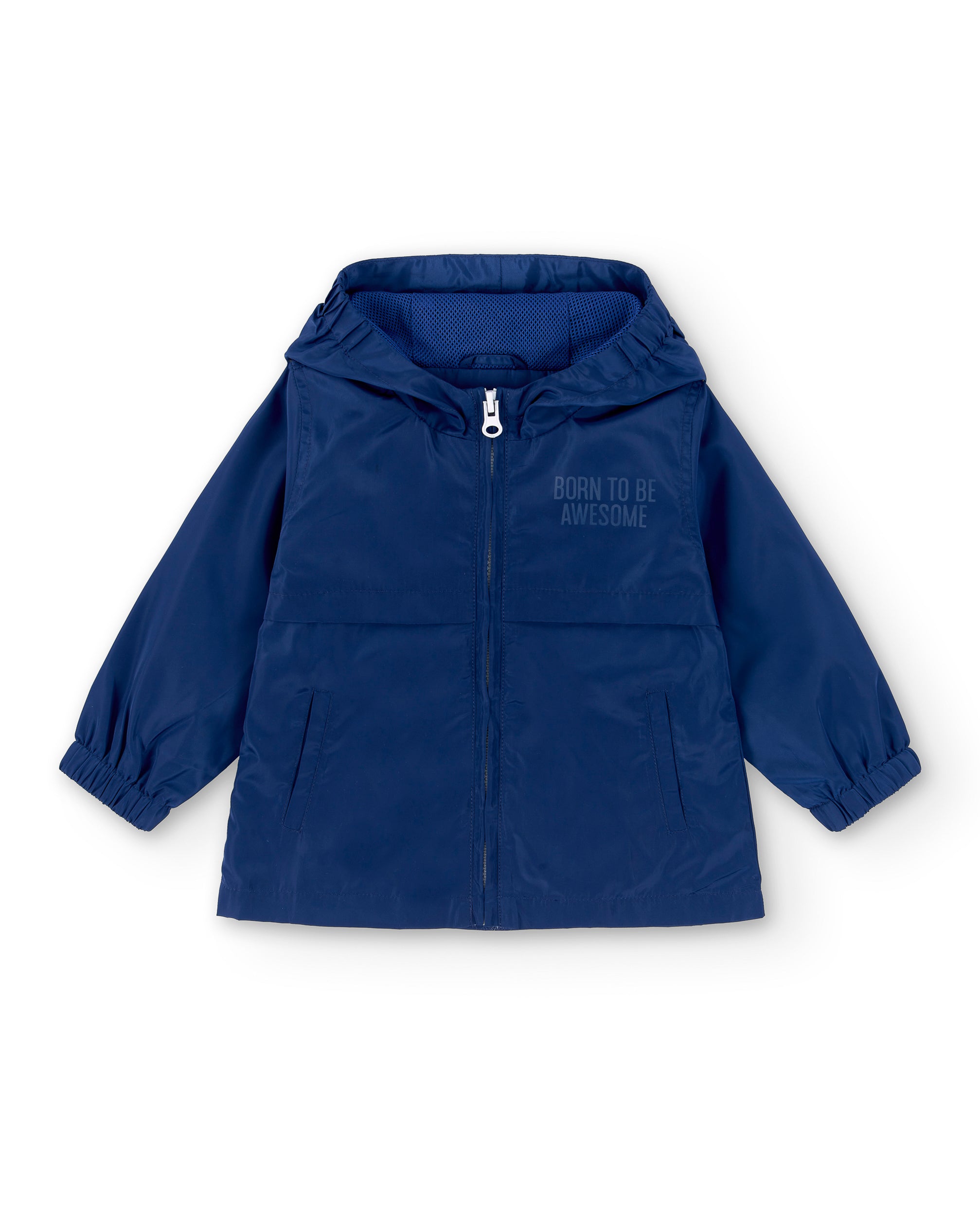 vista frontal parka bebé marino