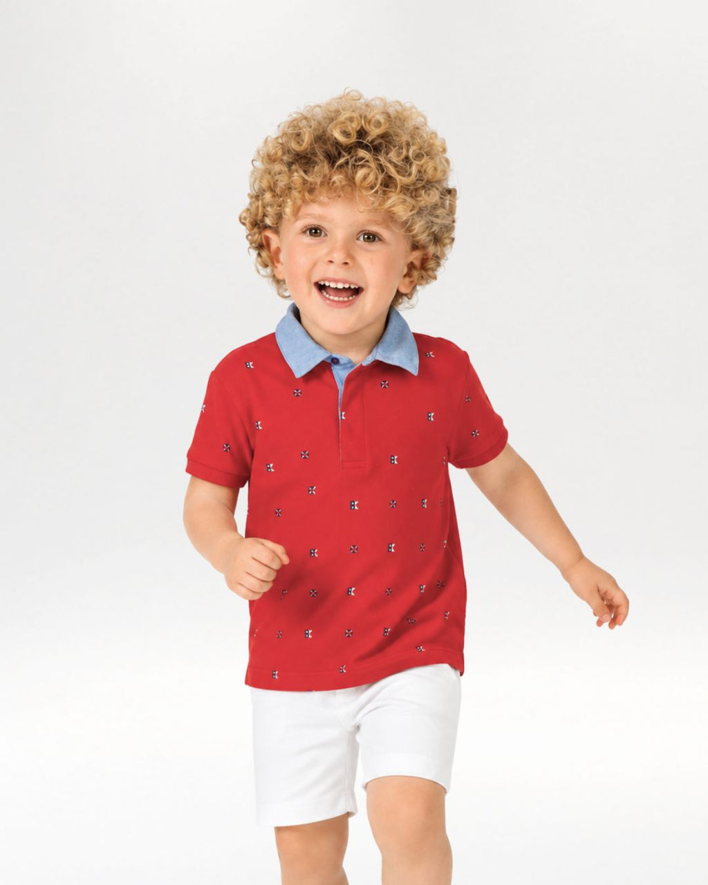 Polo bebé rojo cuello camisa
