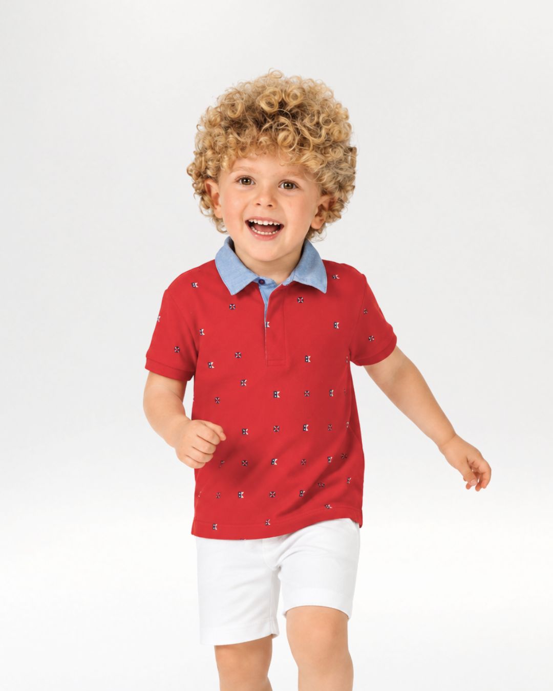 Printed baby polo