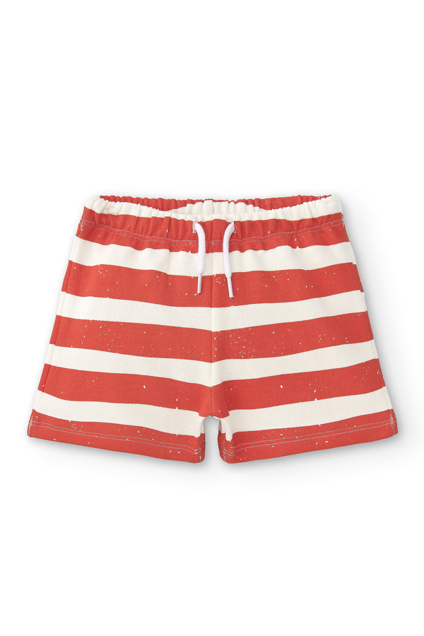 Short de bebé rayas rojo