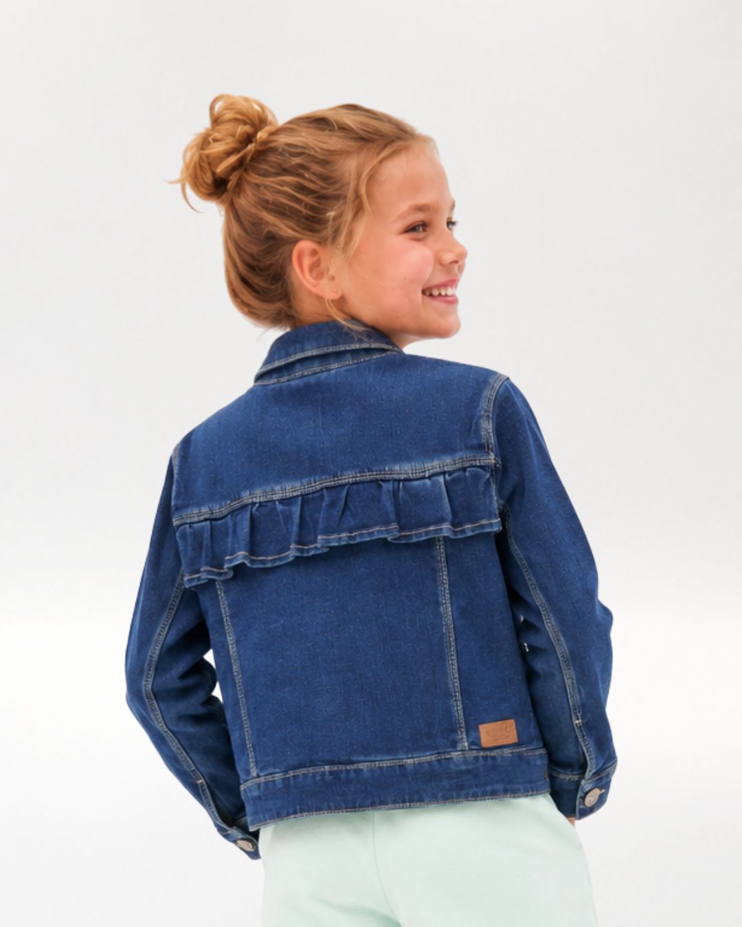 Chaqueta vaquera de niña volante - 2-3 en Charanga