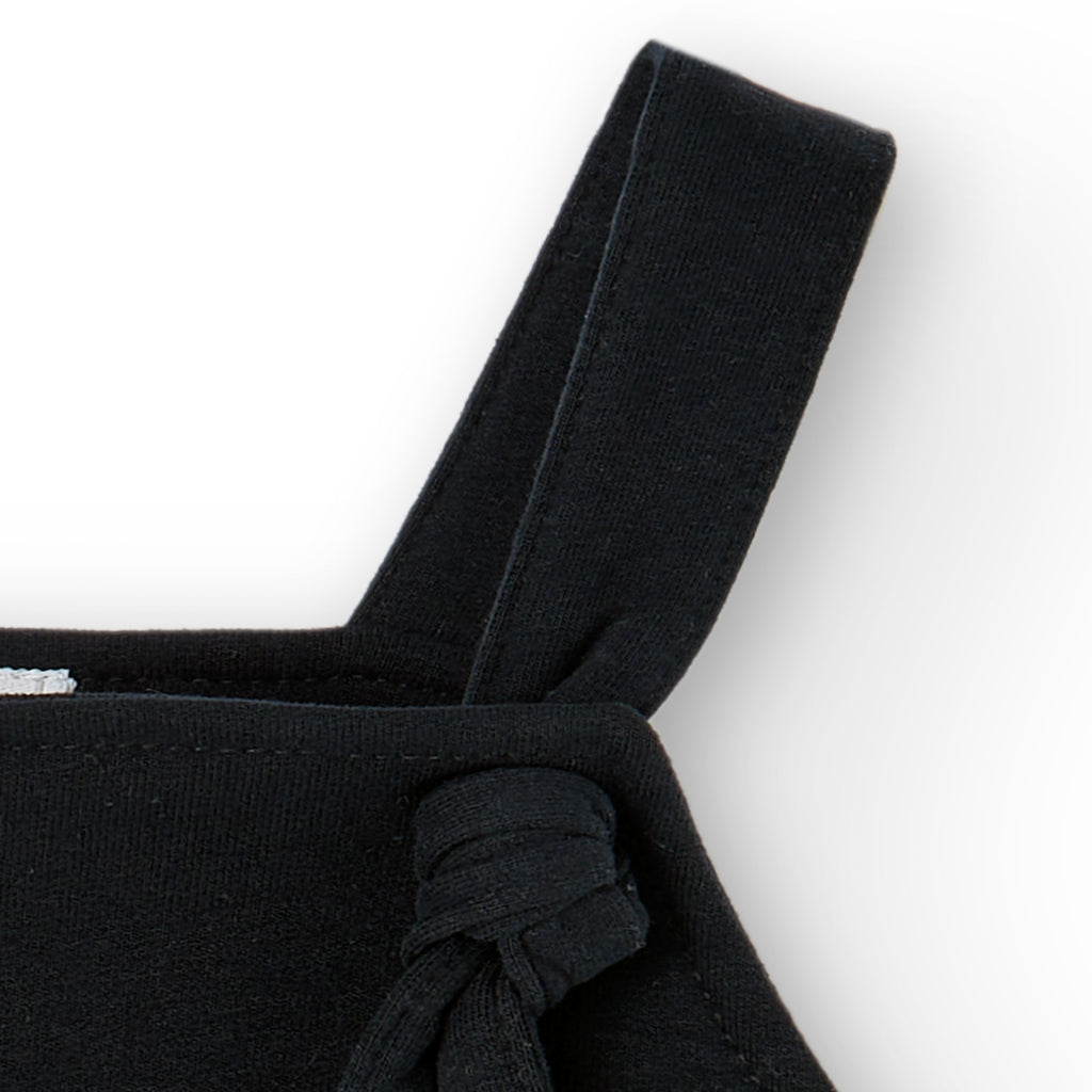 Vestido de bebé negro nudos