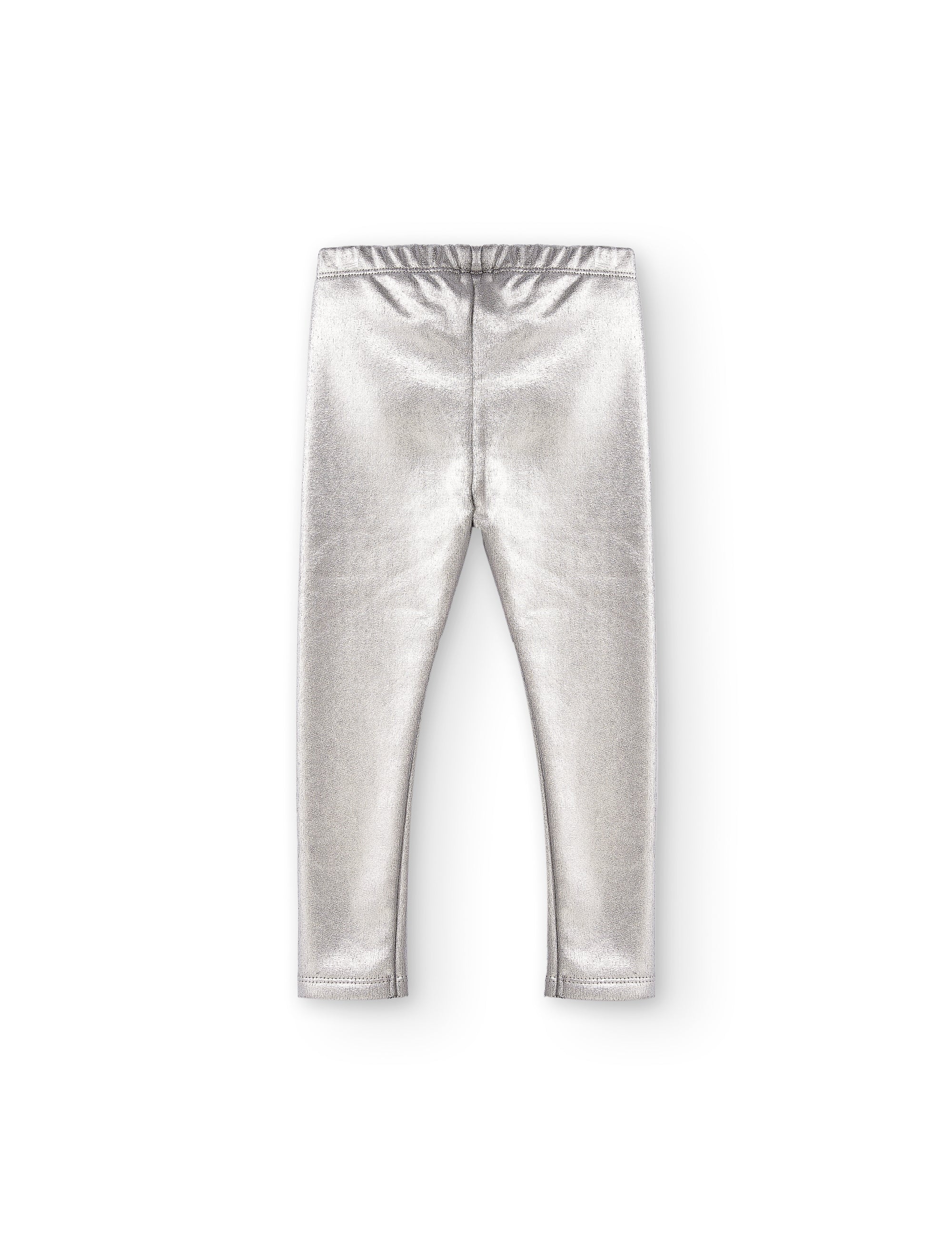 malla metálica niña color plata largo tobillero